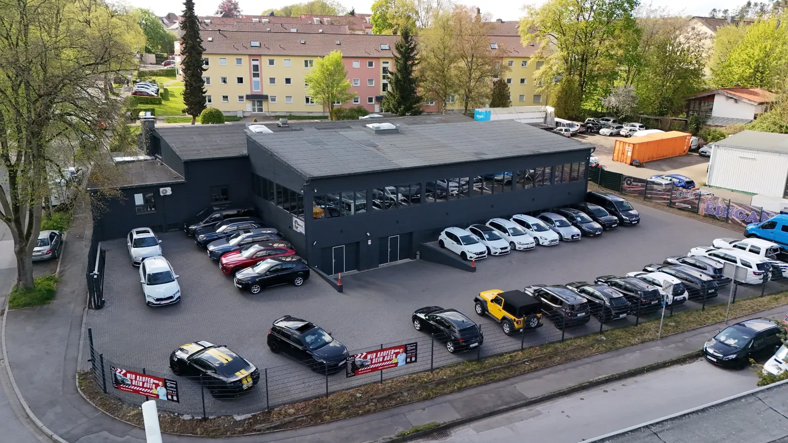 Luftbild des Autohauses 4Wheelz in Hemer